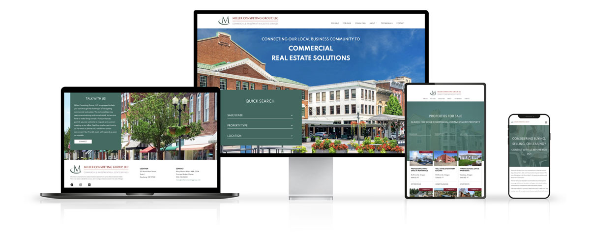 Commercial Real Estate Website Website Design on Desktop and Mobile