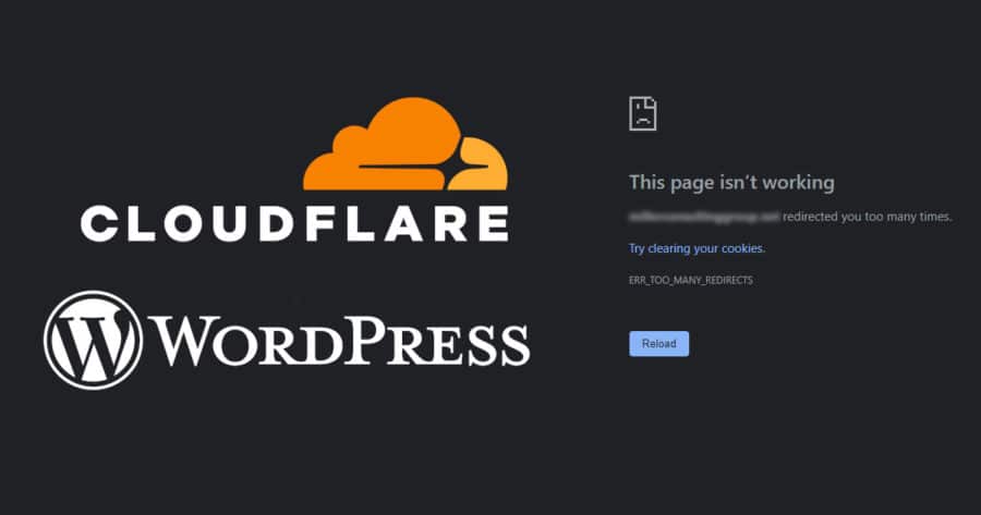 Cloudflare and wordpress logos.