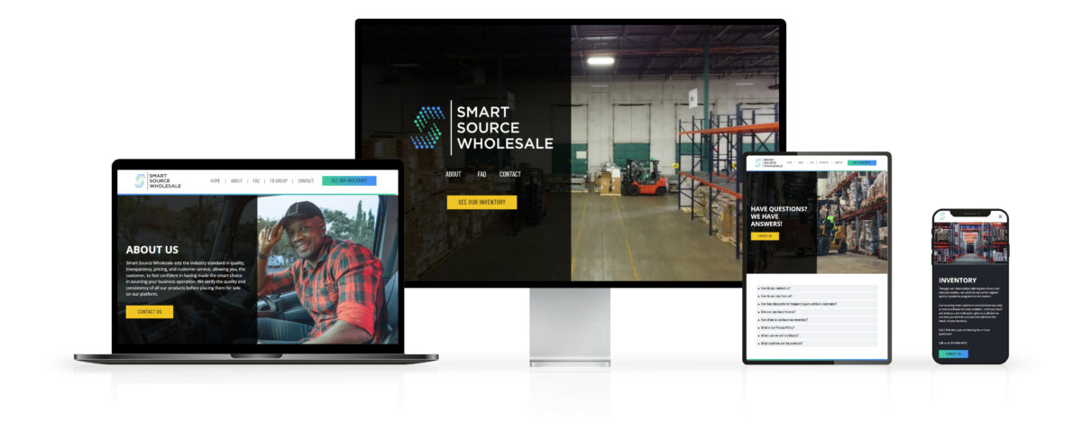 Custom Wholesale Inventory Website Website Design on Desktop and Mobile